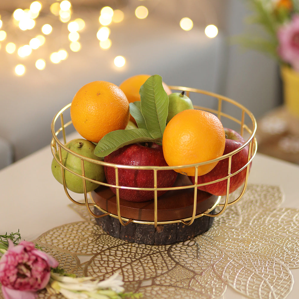 Fruitful Wood Basket