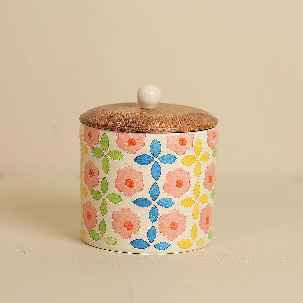 Garden Of Colors Storage Jar