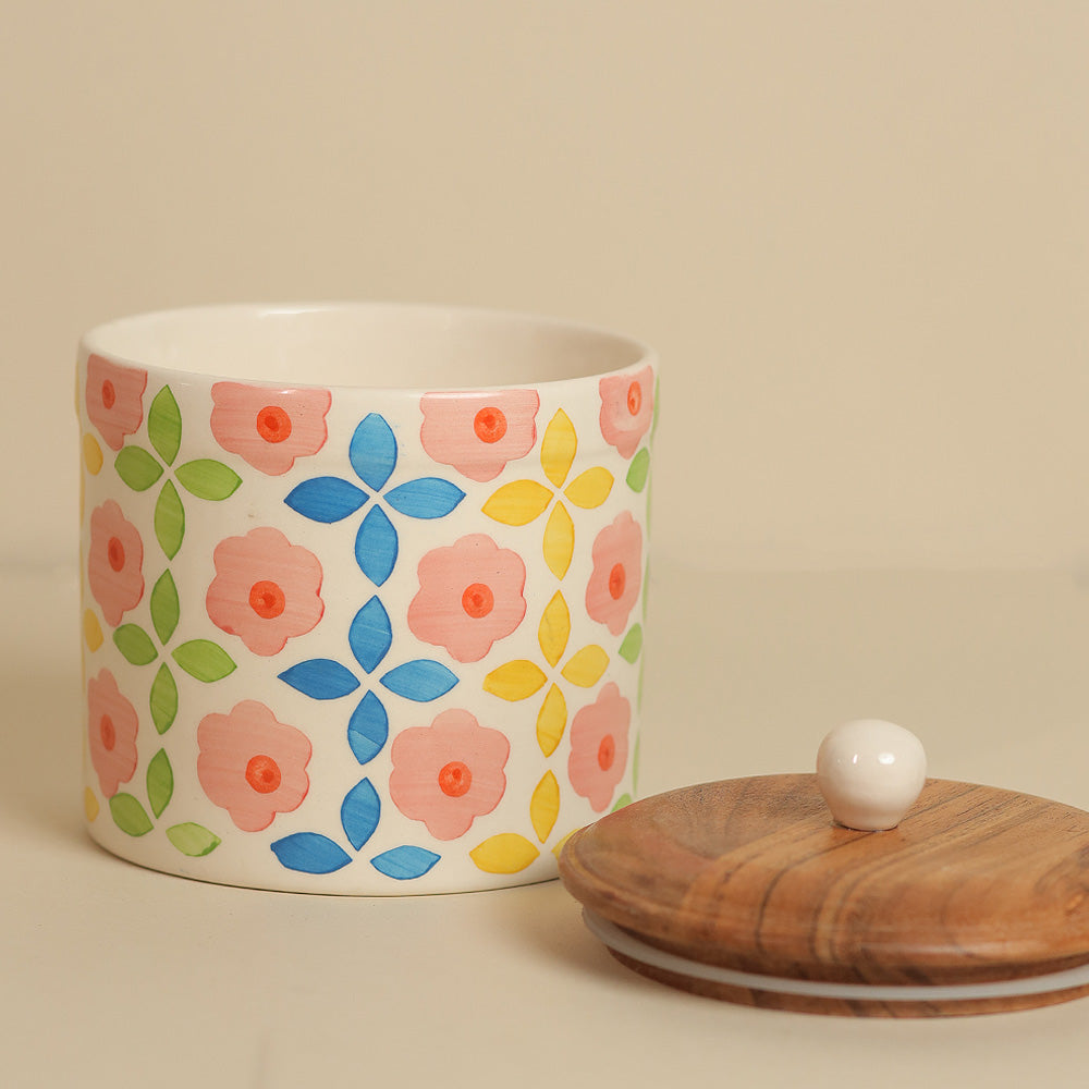 Garden Of Colors Storage Jar