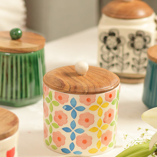 Garden Of Colors Storage Jar