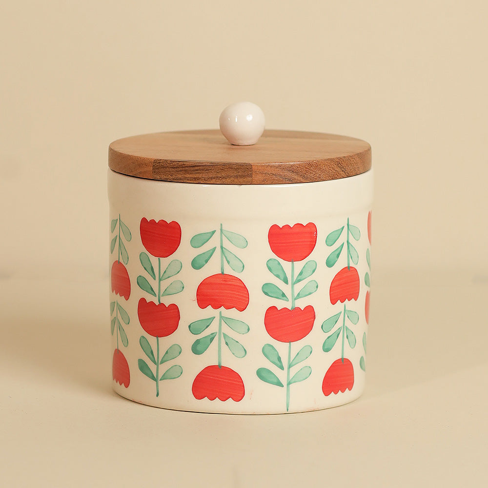 Poppy Haven Storage Jar