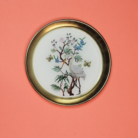 Serene Egret Wall Plate