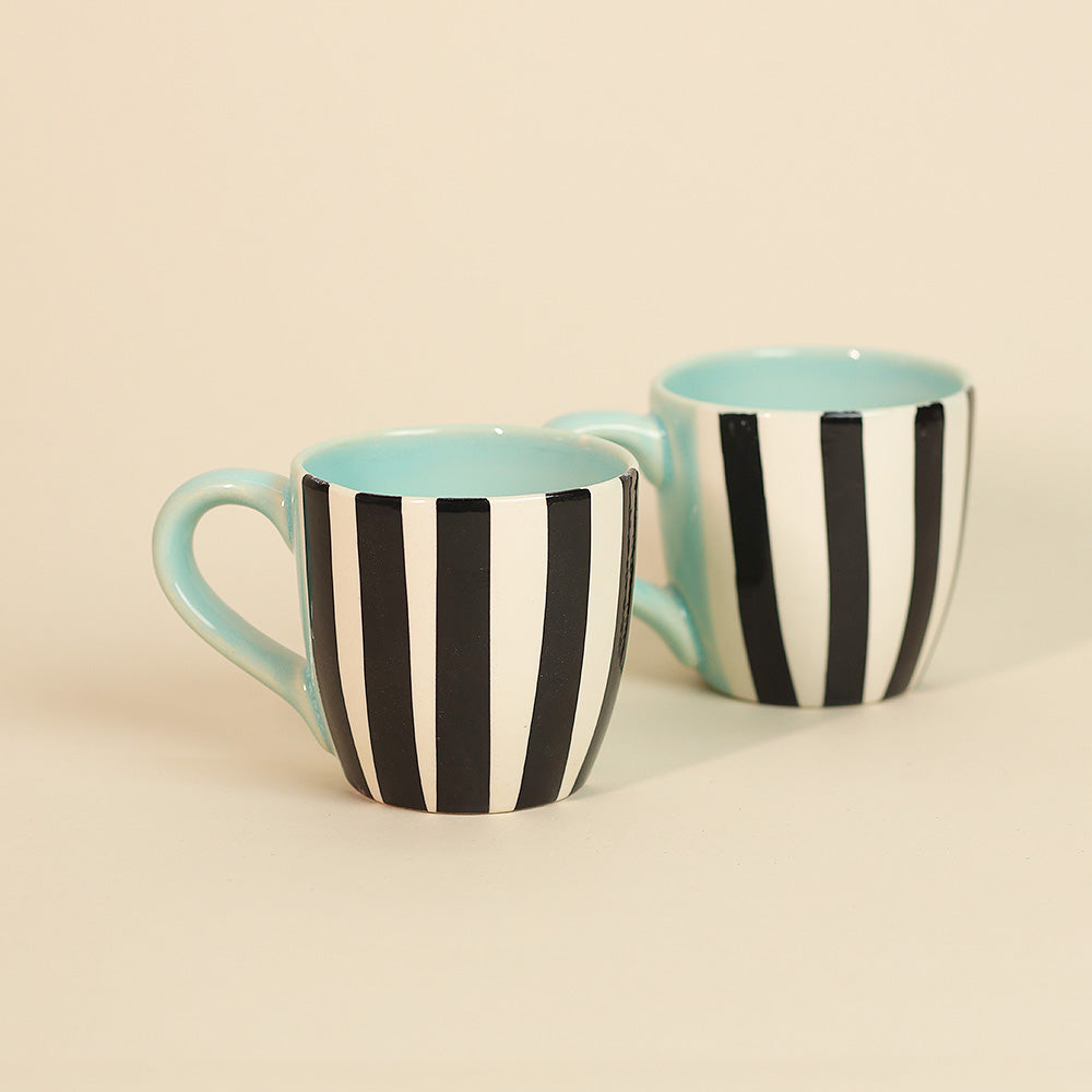 Stripes & Sips Coffee Mug