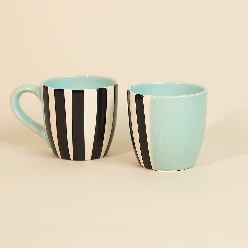 Stripes & Sips Coffee Mug