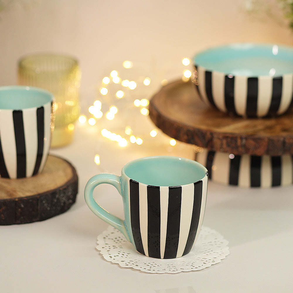 Stripes & Sips Coffee Mug