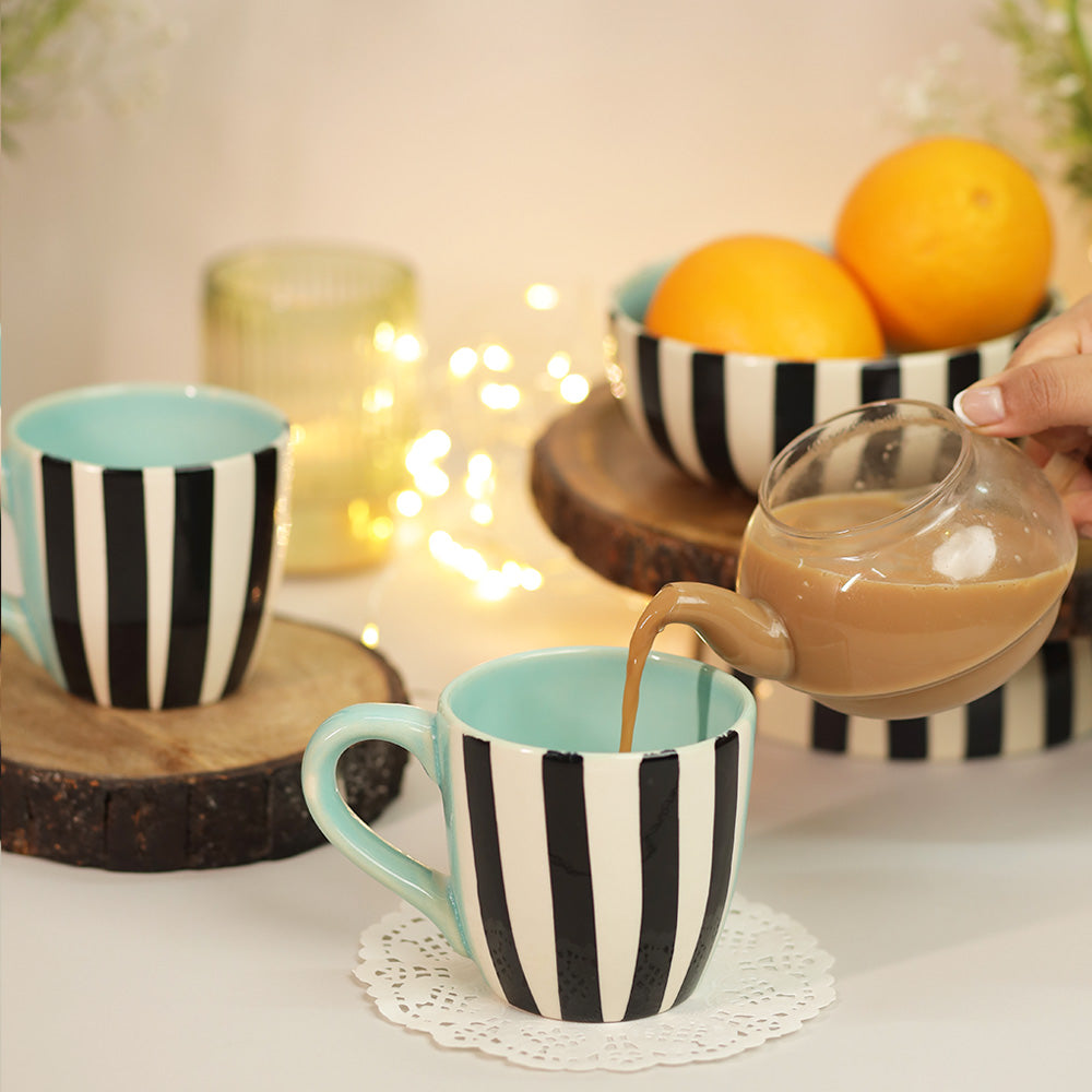 Stripes & Sips Coffee Mug