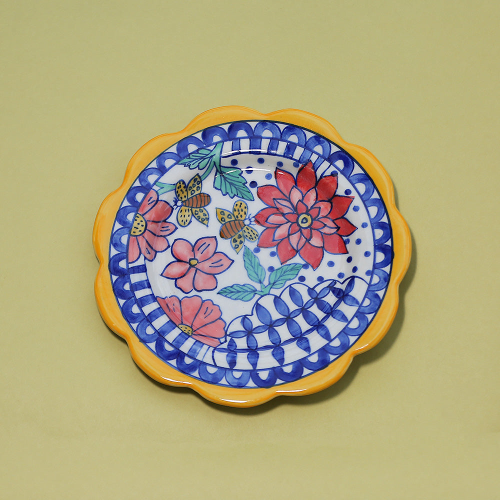 Shades of Yellow and Blue Garden Wall Plate