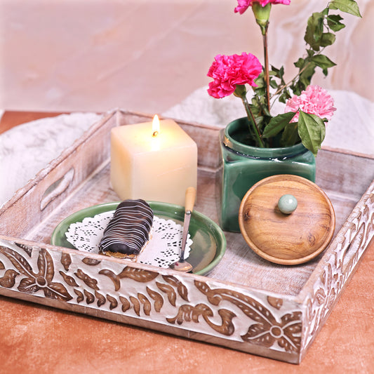 Garden Galleria Burnt Wood Tray