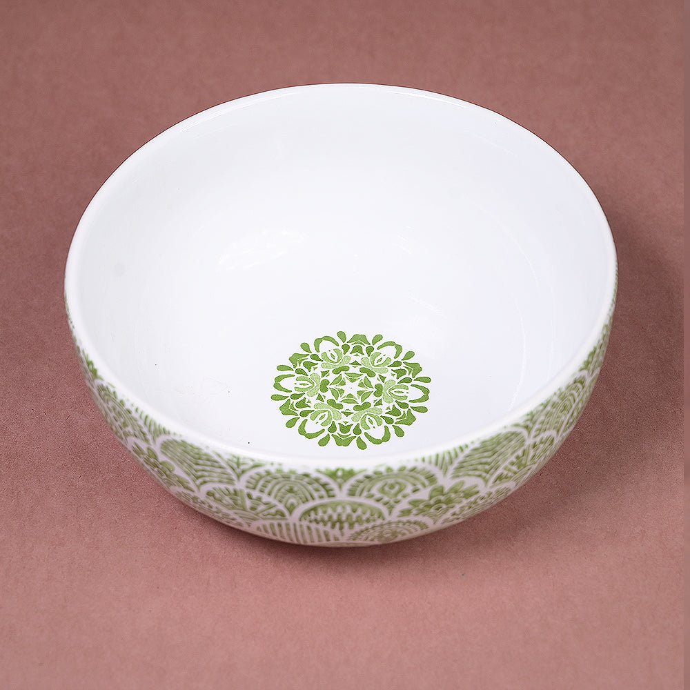 Greeky Green Serving Bowl