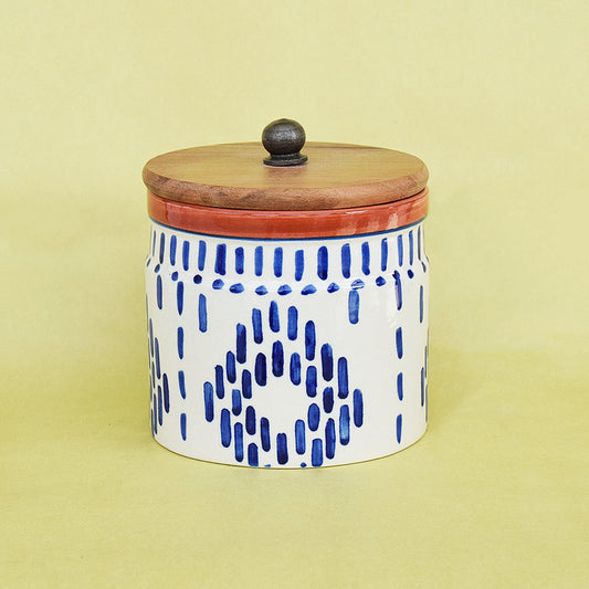 Cuban White & Blue Jar