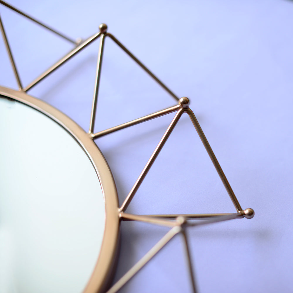 Prismatic Rose Gold Wall Mirror